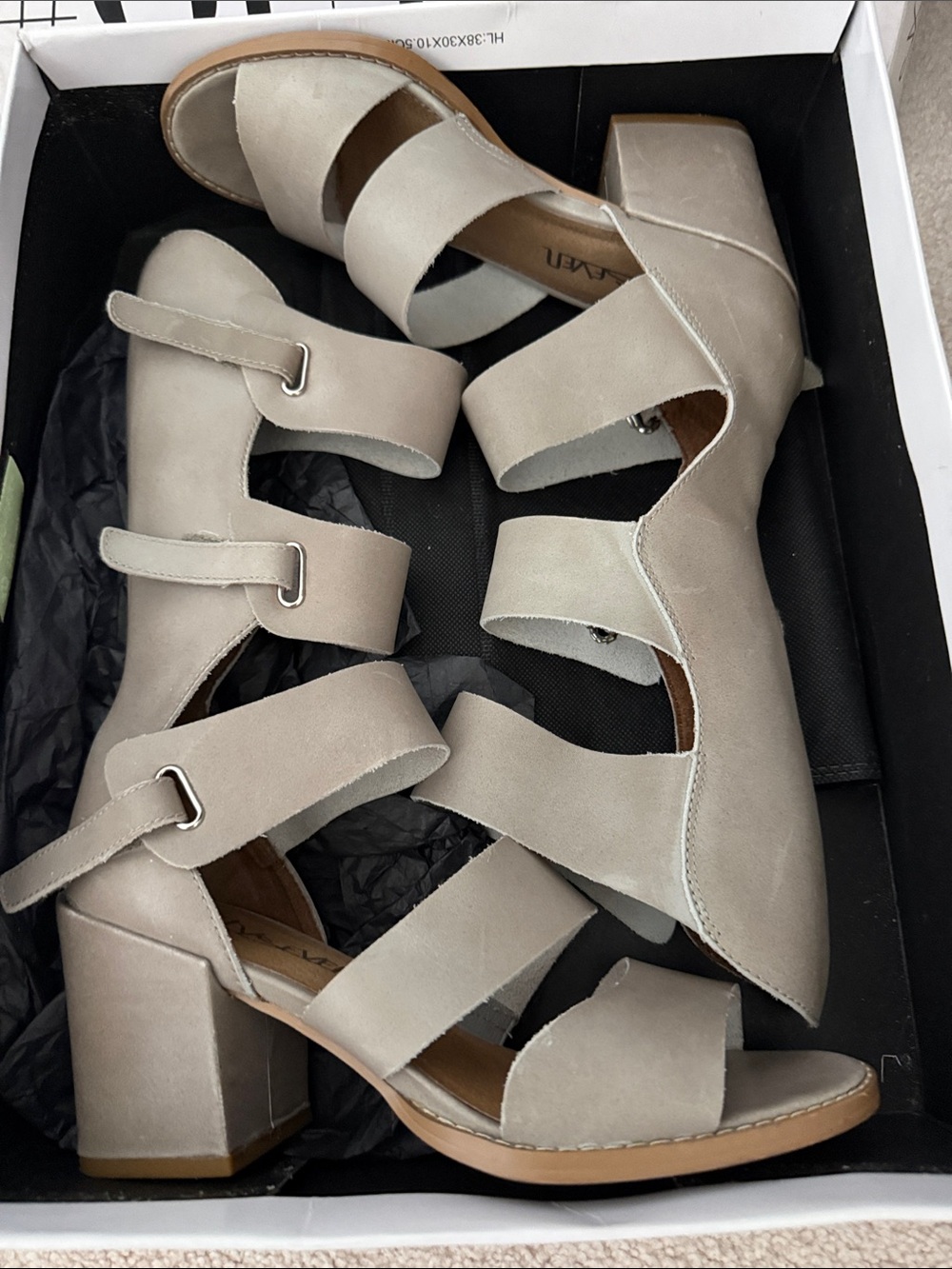Sixtyseven Light Gray Suede Strappy Women’s Sandals